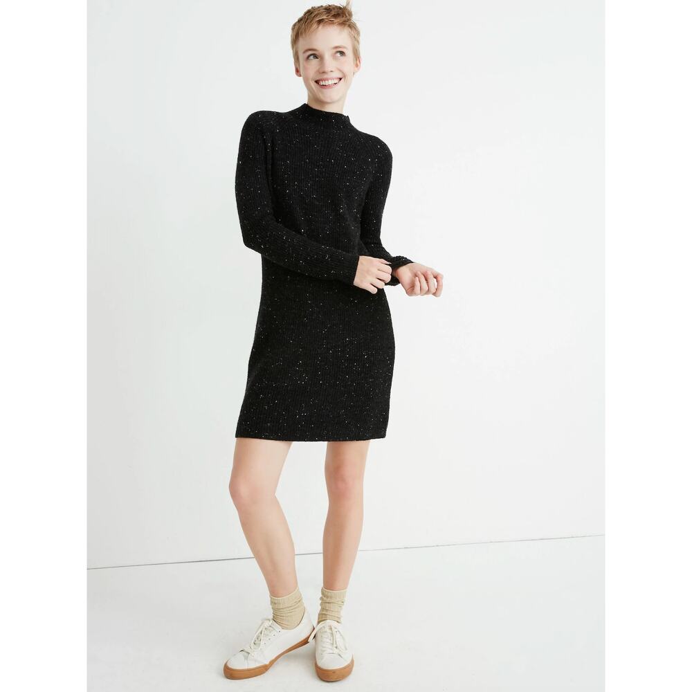 Madewell Donegal Northfield Mockneck Sweater Dress in Coziest Yarn sz XS